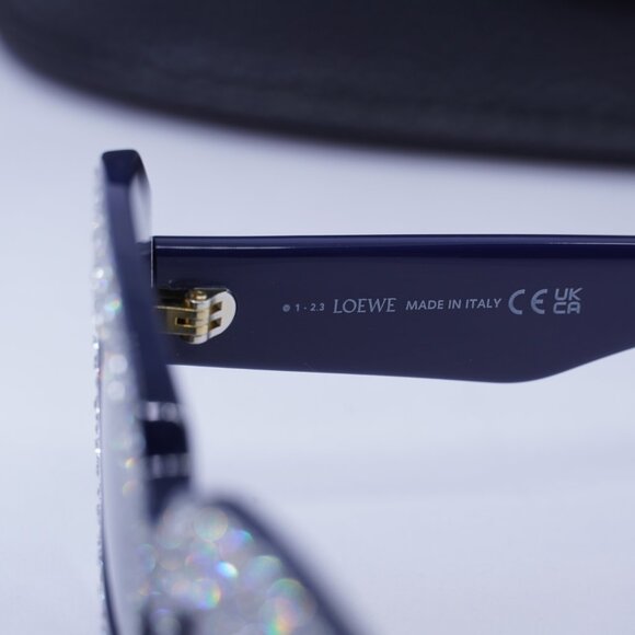 Loewe LW4114IS 90A Rectangle Sunglasses – Blue - Picture 6 of 12